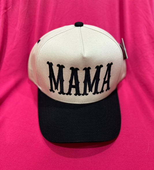 MAMA Typographic Design Embroidery Baseball Cap