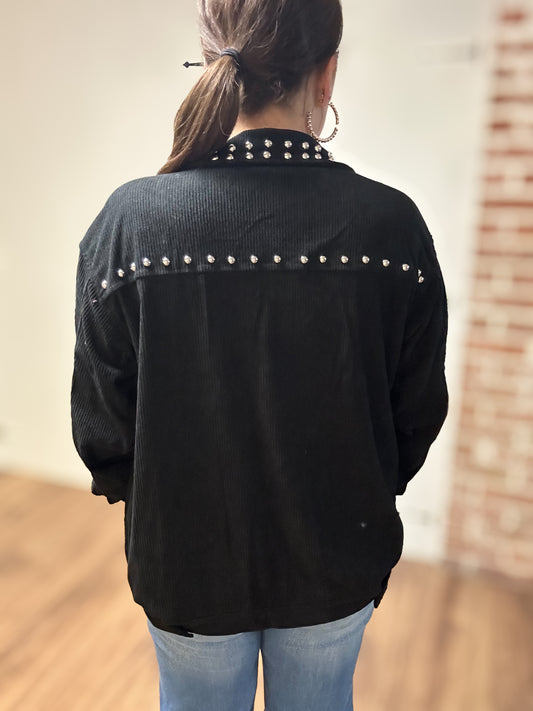 Studded Corduroy Jacket