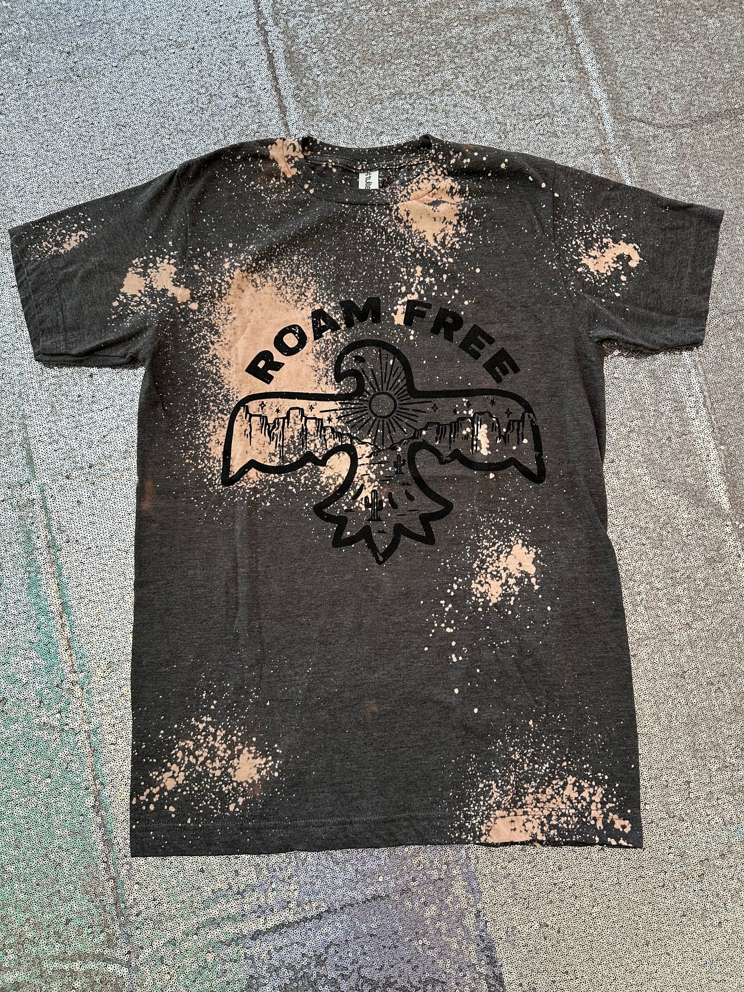 Roam Free Bleached Graphic Tee