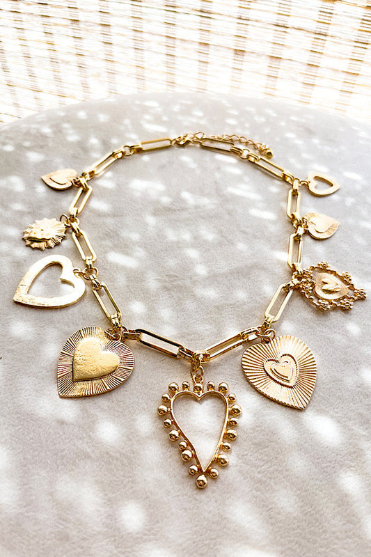 Casey Gold Charm Necklace