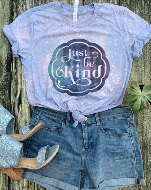Just be Kind Bleached Unisex Tee