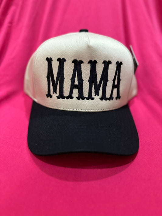 MAMA Typographic Design Embroidery Baseball Cap