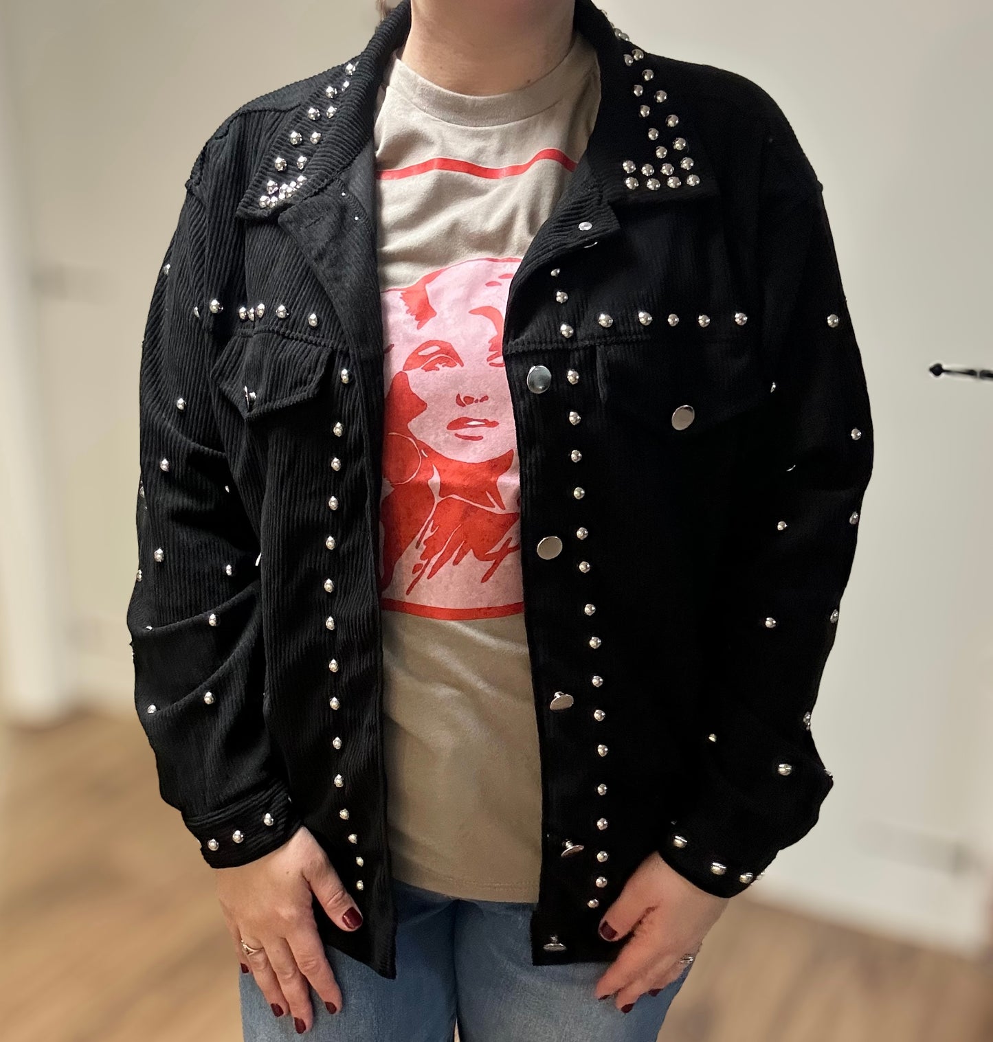 Studded Corduroy Jacket