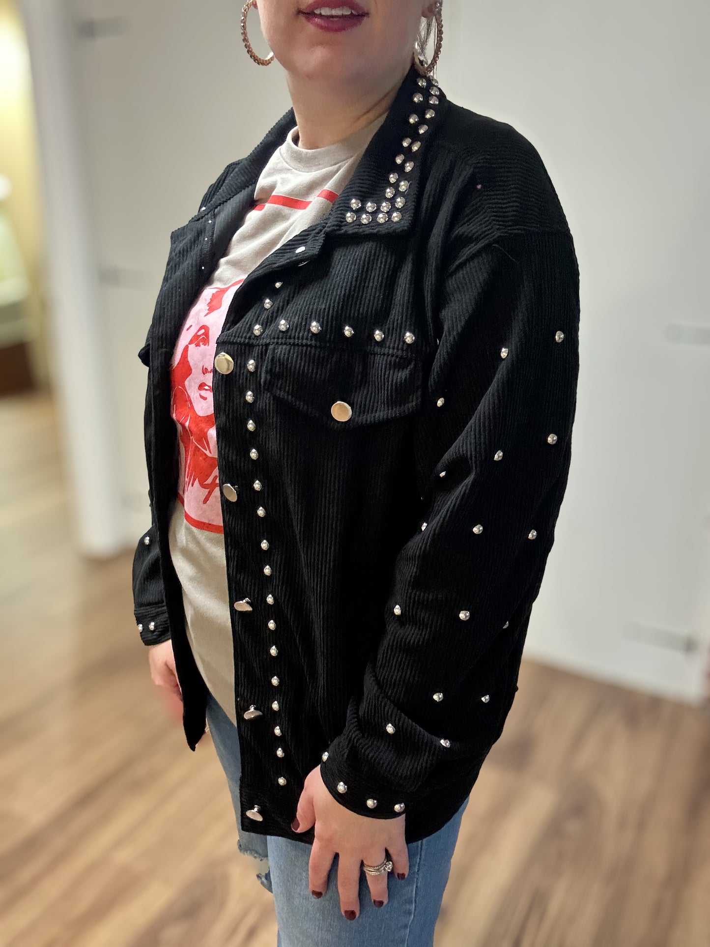 Studded Corduroy Jacket