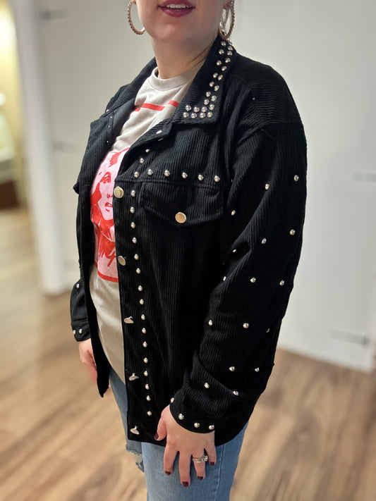 Studded Corduroy Jacket