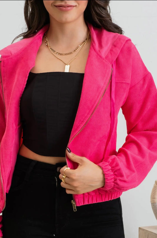 Corduroy Zip Up Jacket